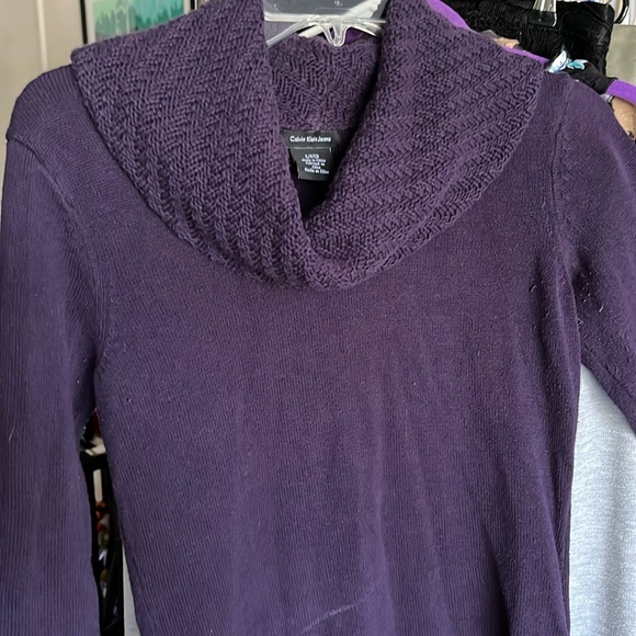Calvin Klein Purple Cowl Neck Sweater - Picture 1 of 1